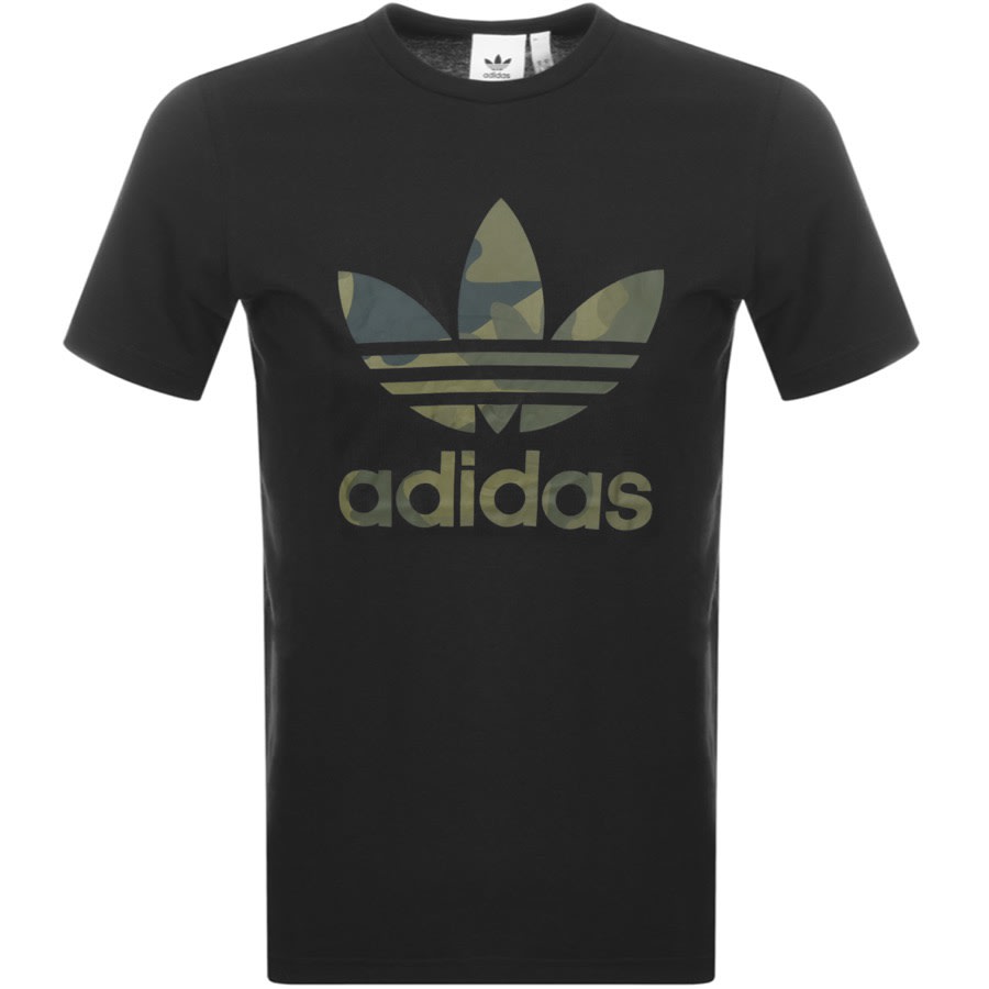 Alternative Image for Productadidas Originals Camouflage Trefoil T Shirt Black1